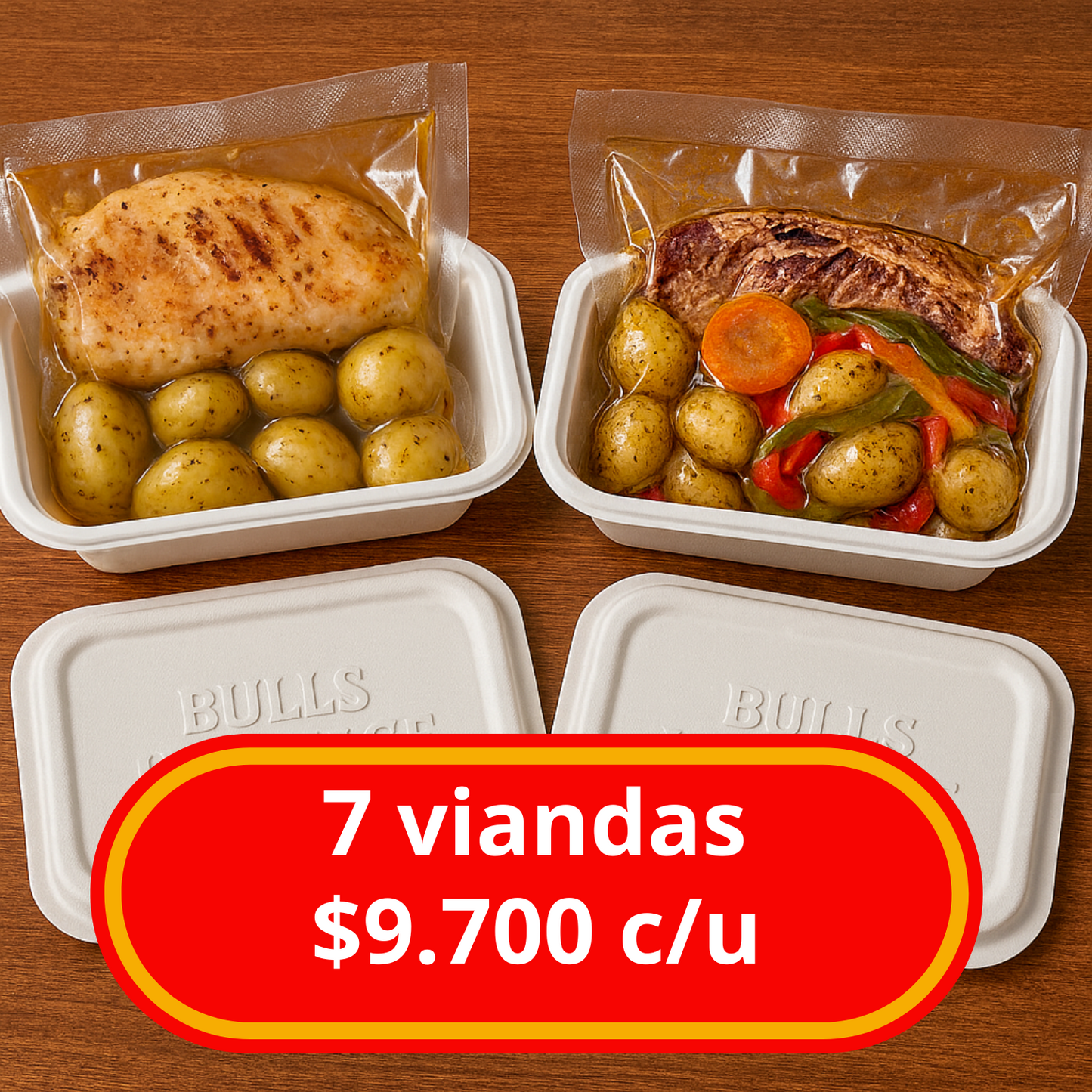 🍽️ Pack SEMANAL (7 viandas surtidas) - ENVIO GRATIS ZONA OESTE(*)