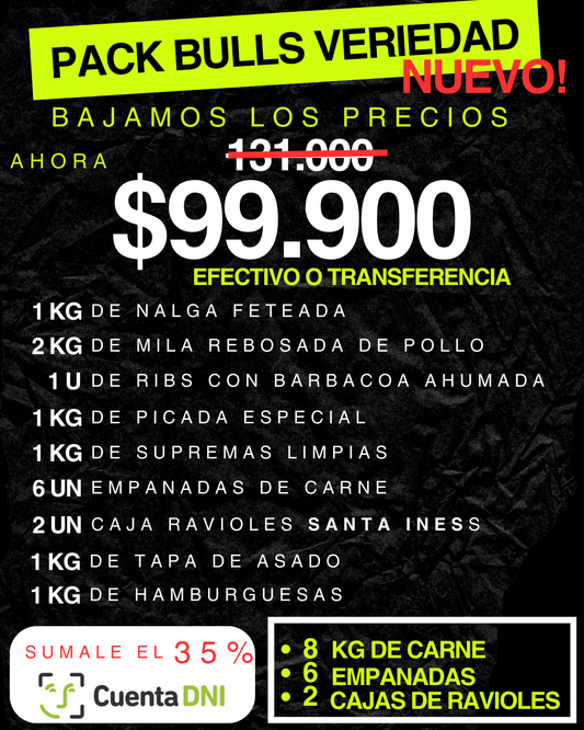 PACK BULLS VARIEDAD- El pack que no solo te da CARNE